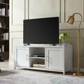 Hudson & Canal 65 in. Strahm Rectangular TV Stand White TV1692